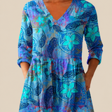 Riley | Long Blouse with Expressive Print