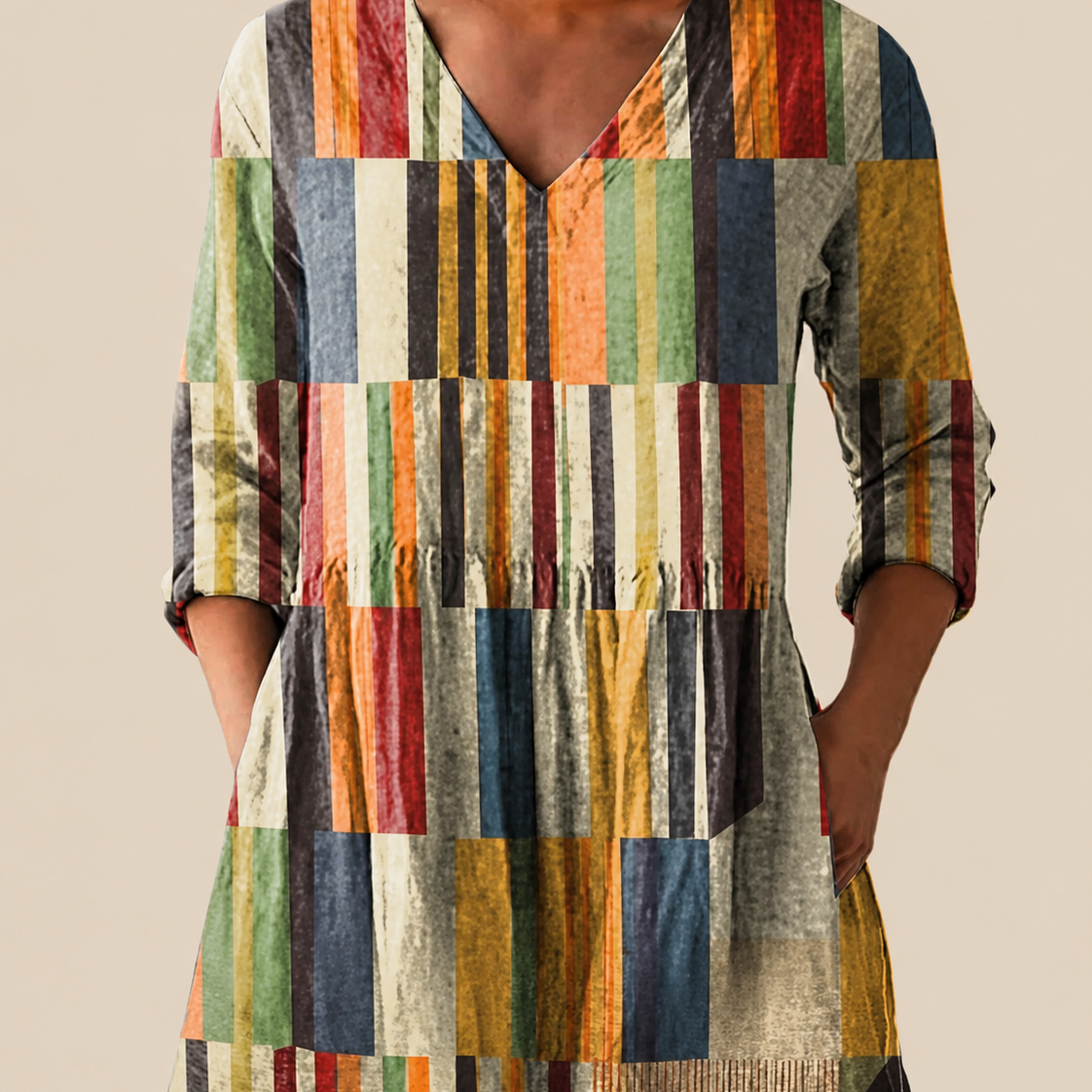 Avery | Long Blouse with Bold Print