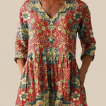 Wren | Long Blouse with Expressive Print
