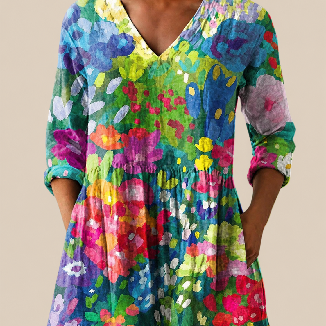 Eden | Long Blouse with Bold Print