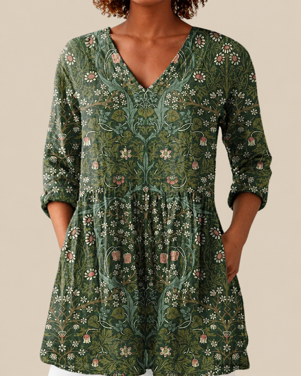 Skye | Long Blouse with Bold Print