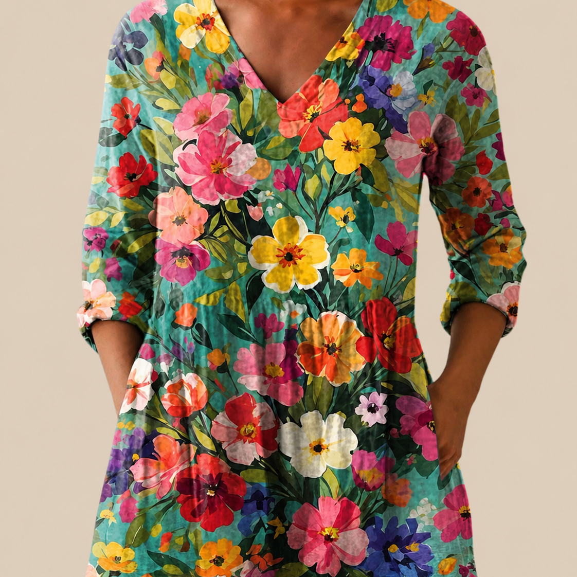 Keira | Long Blouse with Bold Print