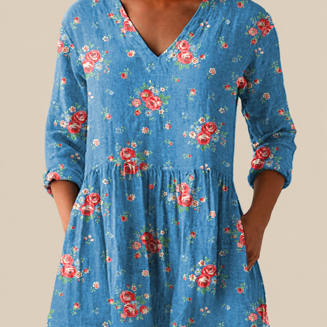 Ayla | Long Blouse with Bold Print