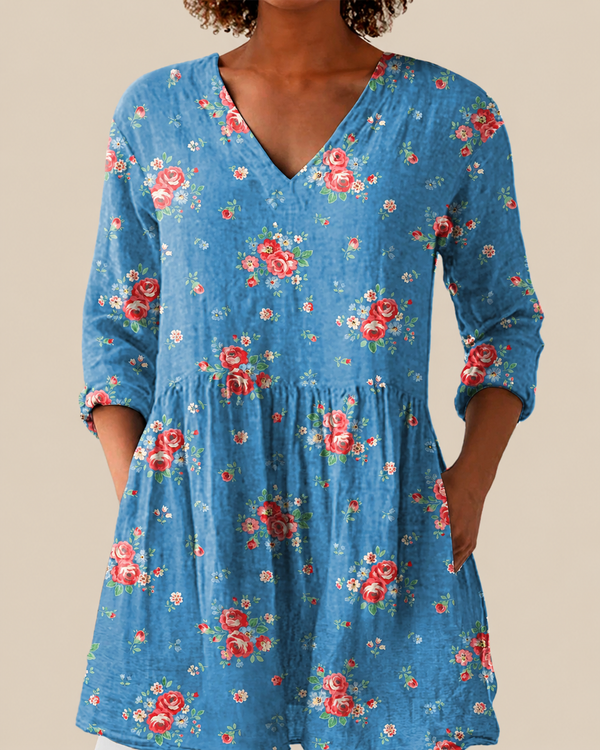 Ayla | Long Blouse with Bold Print