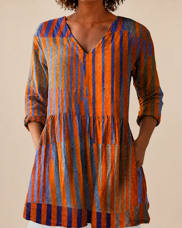 Elowen | Long Blouse with Expressive Print