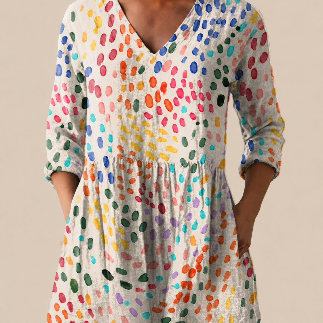 Noelle | Long Blouse with Bold Print