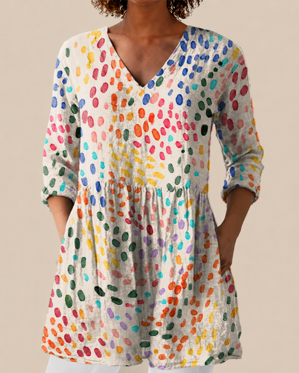 Noelle | Long Blouse with Bold Print