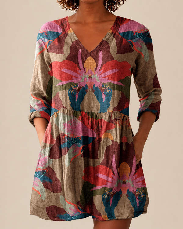 Alina | Long Blouse with Expressive Print