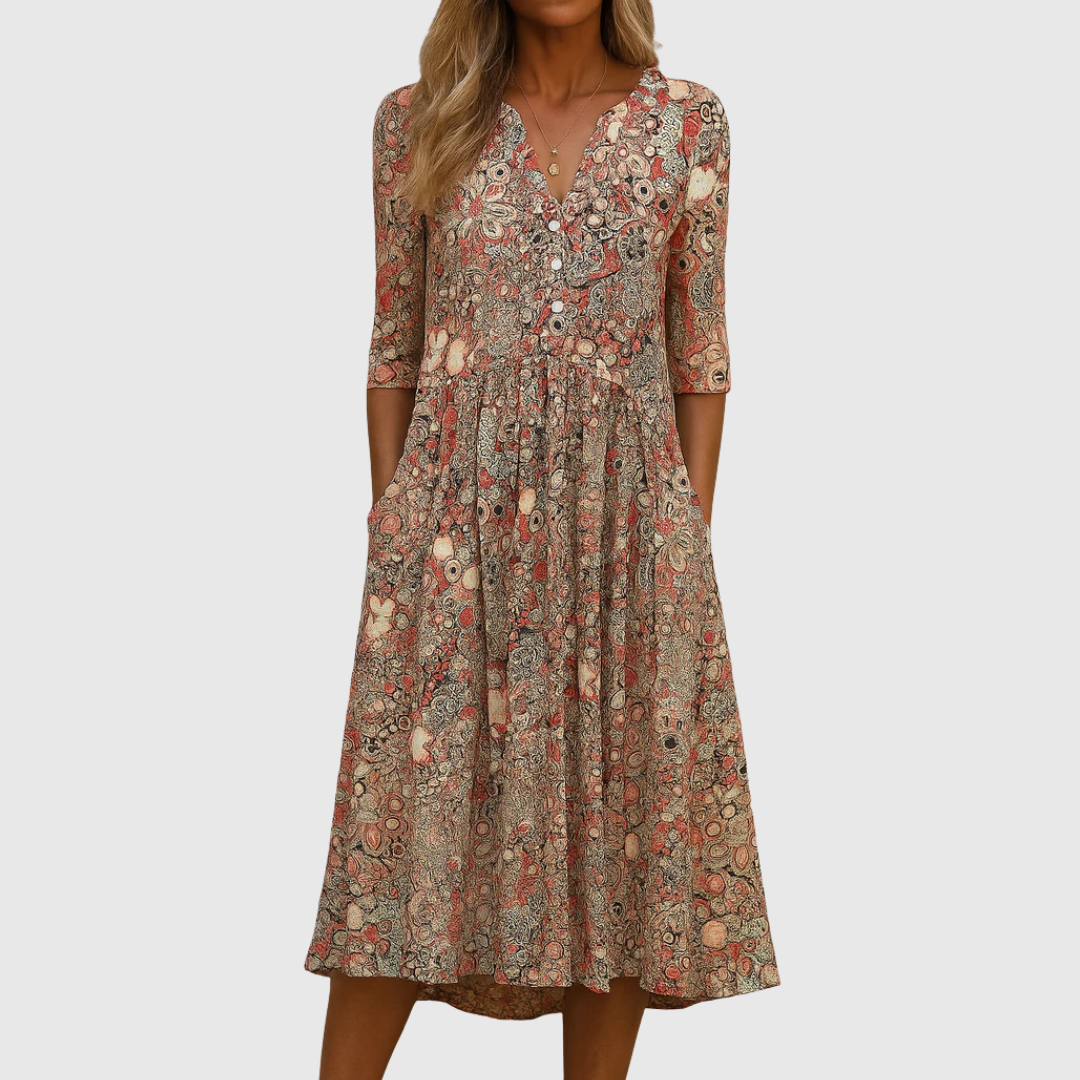 Harlow | Elegant Dress with V-Neck — view 4