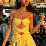 Priya - Mini Dress with Golden Rings — view 6