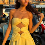Priya - Mini Dress with Golden Rings — view 6
