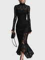 Monica | Elegant Maxi Dress with Flared Lace Skirt