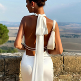 Ivy - Maxi Dress with Pearl Trim — view 3