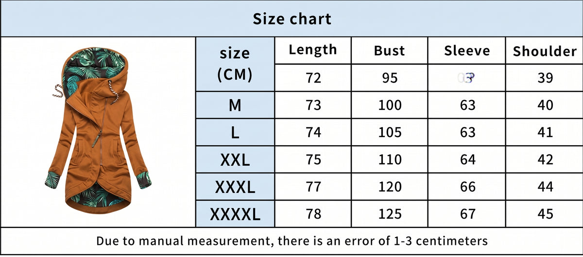 Size guide for Ngaire - Chic and Cosy Coat