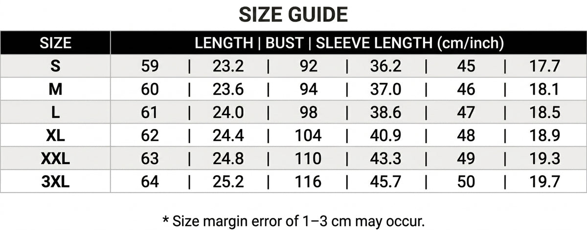 Size guide for Kate - Collared Pullover