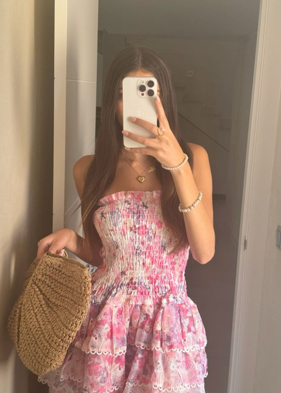 Cecilia - Strapless Floral Dress — view 9