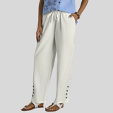 Shania - Relaxed Pants with Buttons — view 5