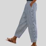 Linaya - Striped Button Pants — view 3