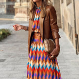Cassandra - Vibrant Geometric Dress — view 2