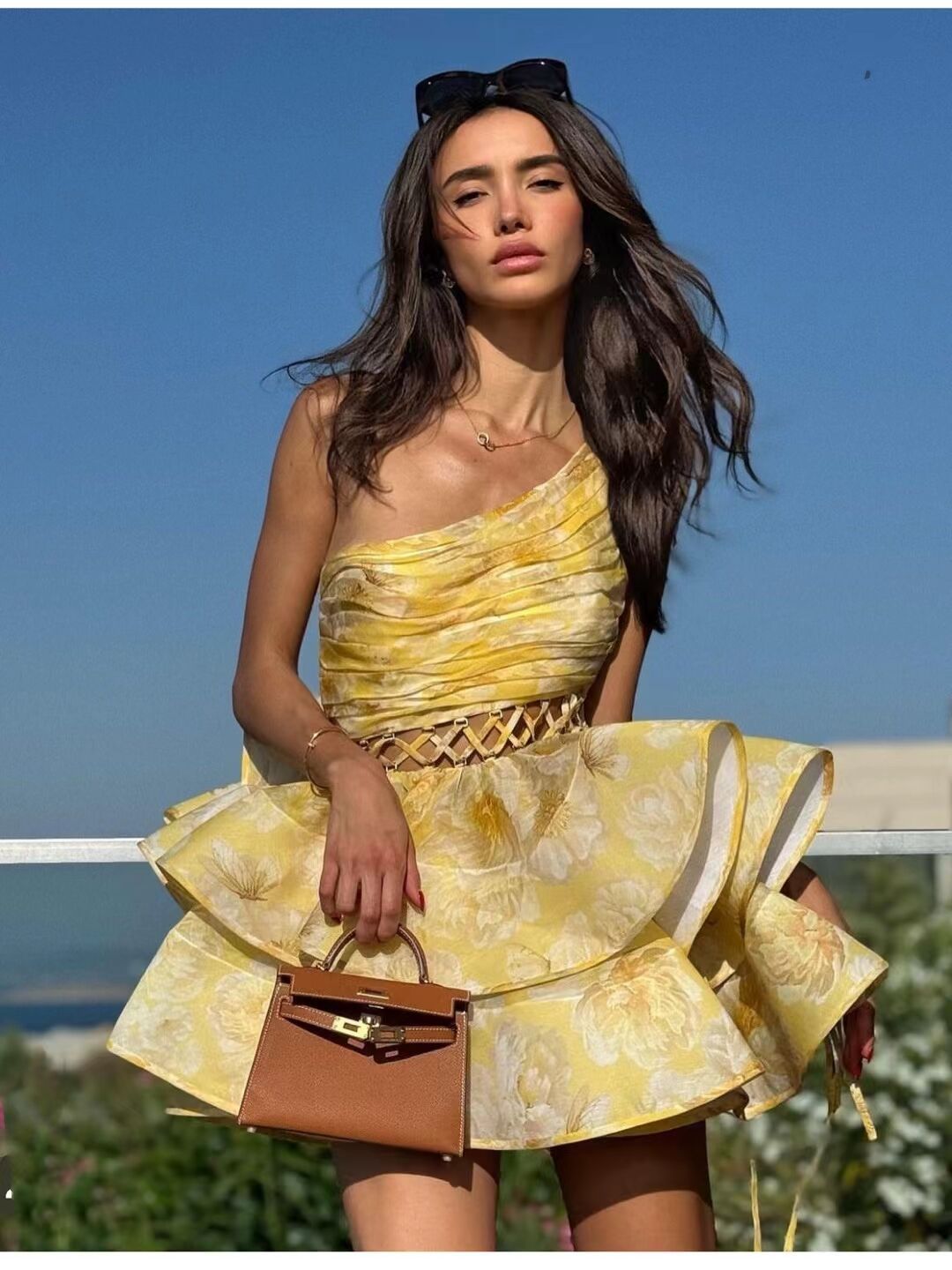 Daphne - One-Shoulder Floral Mini Dress — view 8