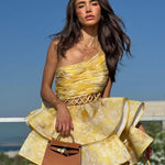 Daphne - One-Shoulder Floral Mini Dress — view 8