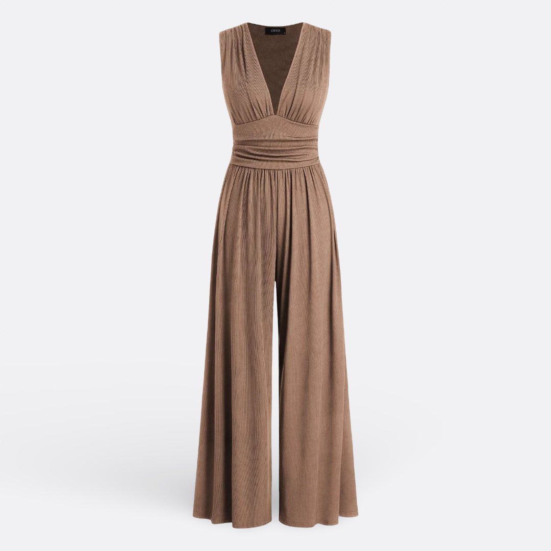 Leonor - Chic Sleeveless Wide-Leg Jumpsuit — view 4