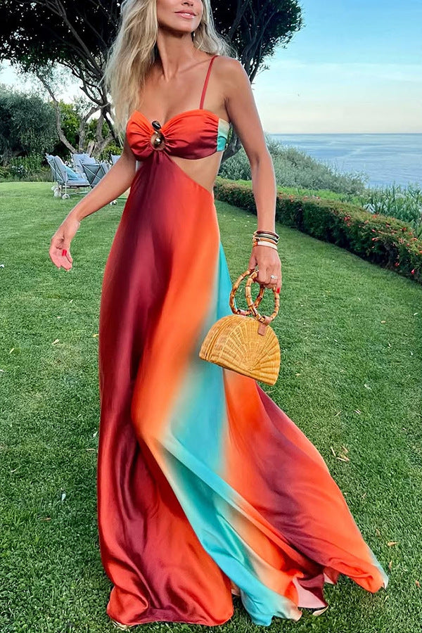 Harlow - Maxi Dress in Sunset Colours