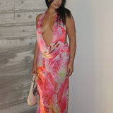 Aviana - Backless Maxi Dress with Halter Neck — view 8