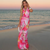 Aviana - Backless Maxi Dress with Halter Neck — view 3