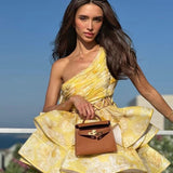 Daphne - One-Shoulder Floral Mini Dress — view 6