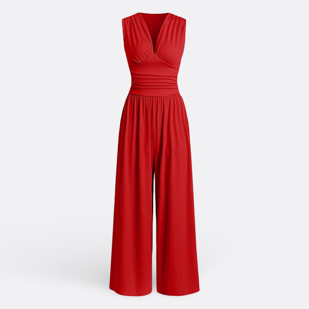 Leonor - Chic Sleeveless Wide-Leg Jumpsuit