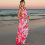 Aviana - Backless Maxi Dress with Halter Neck — view 4