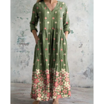 ELEANOR | VINTAGE MAXI DRESS WITH FLORAL PRINT — view 2
