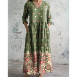 ELEANOR | VINTAGE MAXI DRESS WITH FLORAL PRINT — view 2