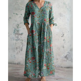 ELEANOR | VINTAGE MAXI DRESS WITH FLORAL PRINT — view 4