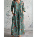 ELEANOR | VINTAGE MAXI DRESS WITH FLORAL PRINT — view 4