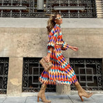Cassandra - Vibrant Geometric Dress — view 3