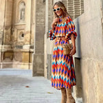 Cassandra - Vibrant Geometric Dress — view 4