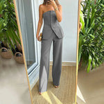 BRIA - Sleeveless Two-Piece Set with Buttons — view 2