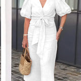 LYNORA | Elegant Midi Dress with V-Neck — view 3