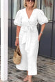 LYNORA | Elegant Midi Dress with V-Neck — view 3