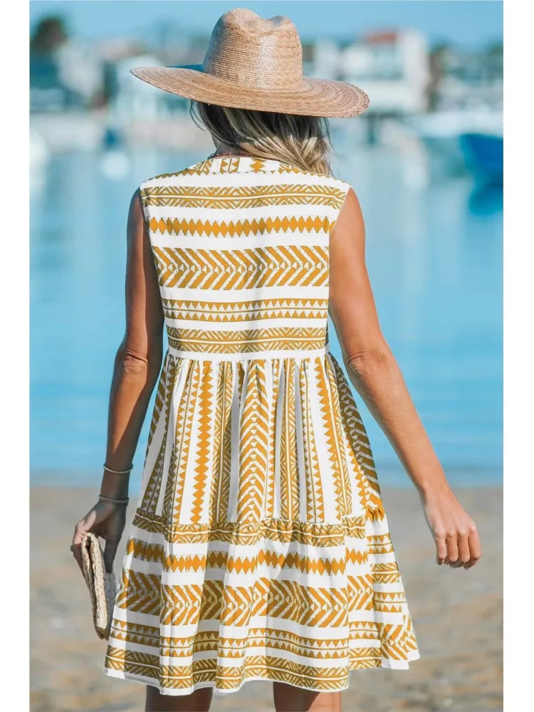 Katrina - Geometric Summer Dress — view 9
