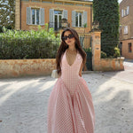 Romina - Midi Dress with Check Print — view 6