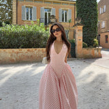 Romina - Midi Dress with Check Print — view 6