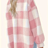 Martin | Elegant Checked Fleece Jacket — view 6
