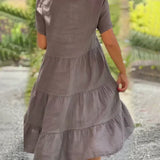Bexley - Casual Summer Dress with V-Neck — view 10