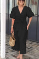 LYNORA | Elegant Midi Dress with V-Neck — view 2