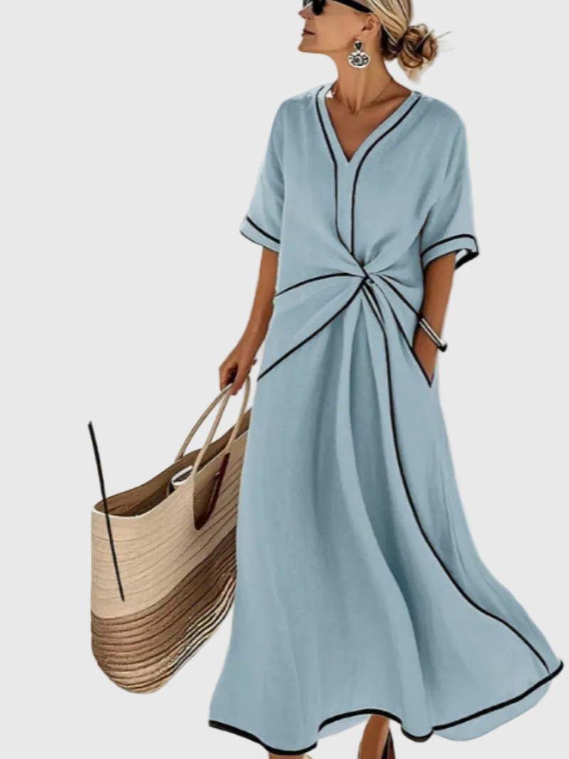 Helena | Maxi Dress with Draping — view 2