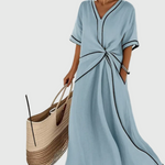 Helena | Maxi Dress with Draping — view 2