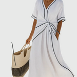 Helena | Maxi Dress with Draping — view 3